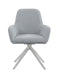 Abby Flare Arm Side Chair Light Grey and Chrome - National Warehouse Furniture (Buffalo, NY)