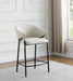 Chadwick Sloped Arm Counter Height Stools Beige and Glossy Black (Set of 2) - National Warehouse Furniture (Buffalo, NY)