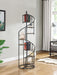 Roseglen 8-shelf Staircase Bookcase Rustic Brown and Black - National Warehouse Furniture (Buffalo, NY)