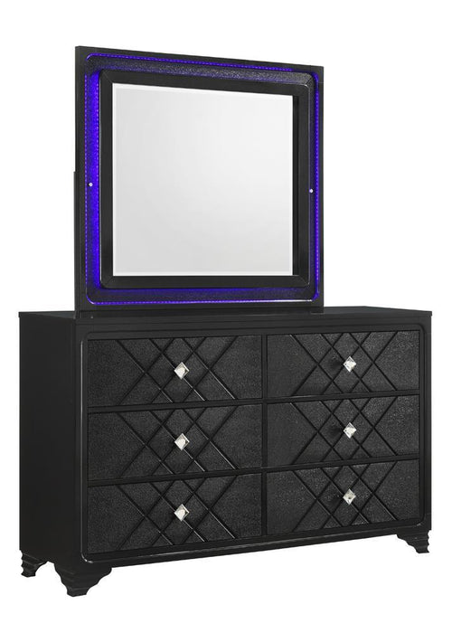 Penelope Rectangular Dresser Mirror Black - National Warehouse Furniture (Buffalo, NY)