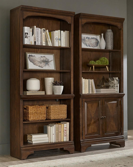 Hartshill Bookcase with Cabinet Burnished Oak - National Warehouse Furniture (Buffalo, NY)