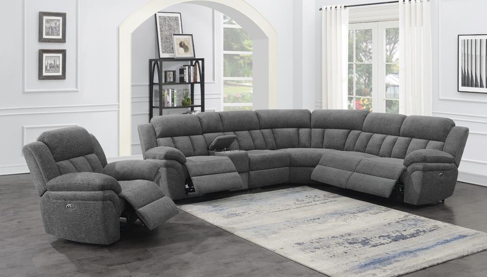 Bahrain Upholstered Power Glider Recliner Charcoal - National Warehouse Furniture (Buffalo, NY)
