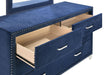 Melody 6-drawer Upholstered Dresser Pacific Blue - National Warehouse Furniture (Buffalo, NY)