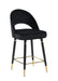 Lindsey Arched Back Upholstered Counter Height Stools Black (Set of 2) - National Warehouse Furniture (Buffalo, NY)