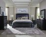 Penelope Queen Bed with LED Lighting Black and Midnight Star - National Warehouse Furniture (Buffalo, NY)