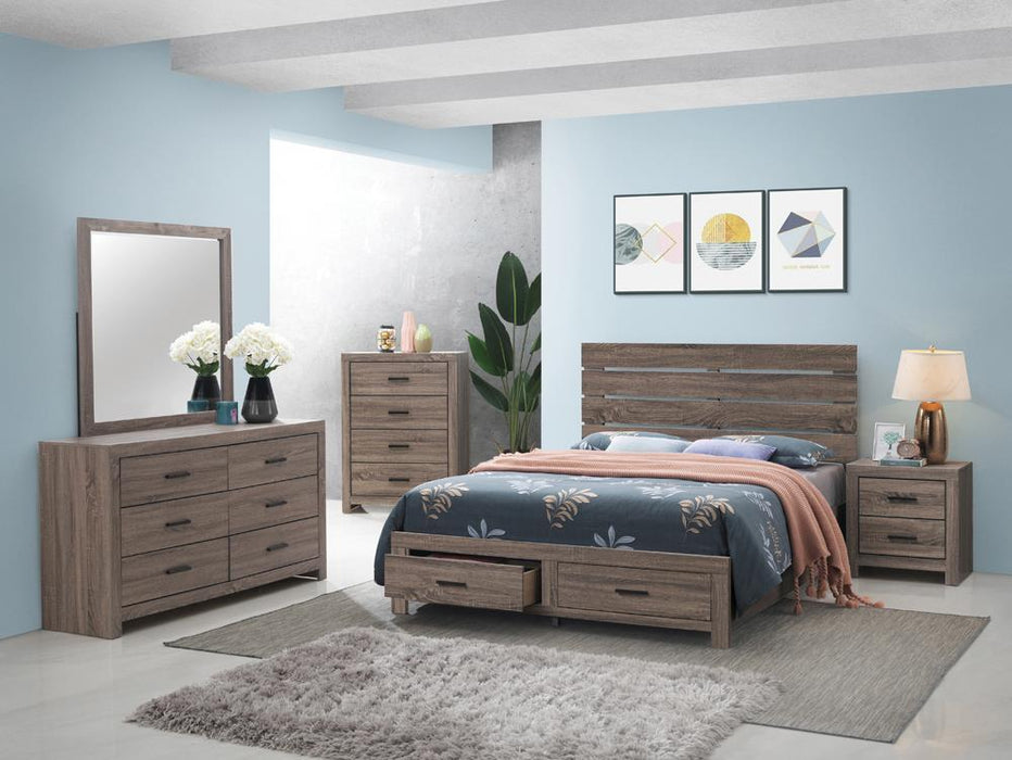 Brantford Eastern King & Queen Panel Bed Barrel Oak - National Warehouse Furniture (Buffalo, NY)