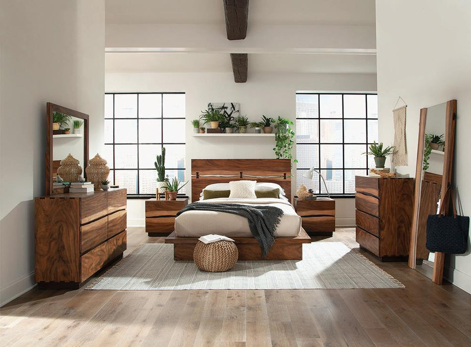 Winslow California King, E.King & Queen Bed Smokey Walnut and Coffee Bean - National Warehouse Furniture (Buffalo, NY)