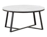 Hugo Round Coffee Table White and Matte Black - National Warehouse Furniture (Buffalo, NY)