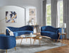 Sophia Upholstered Vertical Channel Tufted Chair Blue - National Warehouse Furniture (Buffalo, NY)
