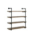 Elmcrest 40-inch Wall Shelf Black and Rustic Oak - National Warehouse Furniture (Buffalo, NY)
