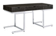 Noorvik 3-drawer Writing Desk Dark Oak and Chrome - National Warehouse Furniture (Buffalo, NY)