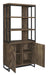 Millbrook 2-door Bookcase Rustic Oak Herringbone and Gunmetal - National Warehouse Furniture (Buffalo, NY)