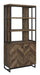 Millbrook 2-door Bookcase Rustic Oak Herringbone and Gunmetal - National Warehouse Furniture (Buffalo, NY)