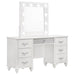 Barzini 7-drawer Vanity Desk with Lighted Mirror White - National Warehouse Furniture (Buffalo, NY)