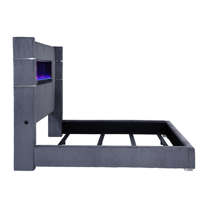 Tisdall California King, E.King & Queen Bed Grey, Black & Queen - National Warehouse Furniture (Buffalo, NY)