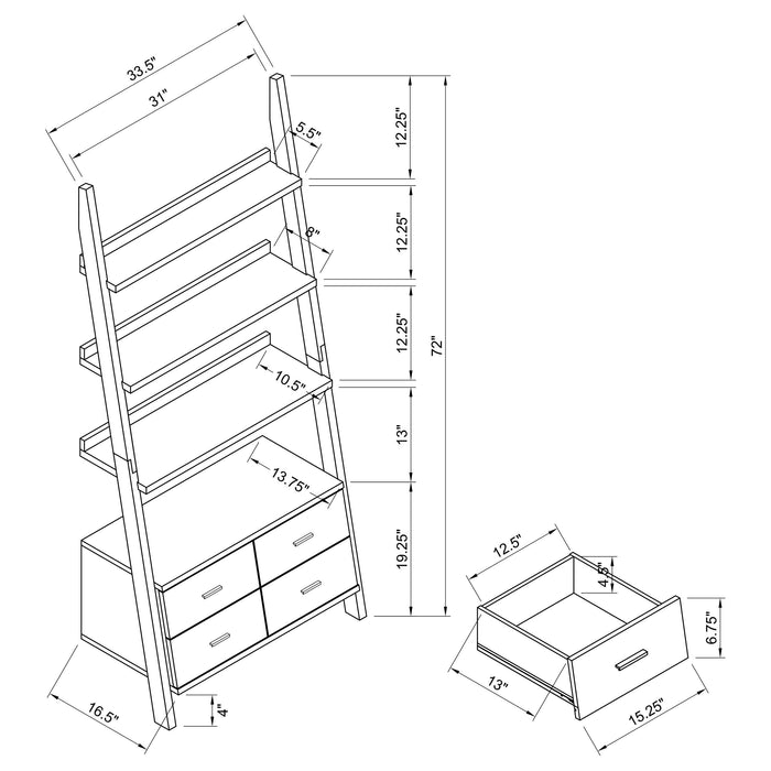 Colella Bookshelf - National Warehouse Furniture (Buffalo, NY)