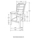 Prentiss Upholstered Counter Height Chair (Set of 2) Black and Cappuccino - National Warehouse Furniture (Buffalo, NY)