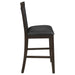 Prentiss Upholstered Counter Height Chair (Set of 2) Black and Cappuccino - National Warehouse Furniture (Buffalo, NY)
