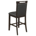 Prentiss Upholstered Counter Height Chair (Set of 2) Black and Cappuccino - National Warehouse Furniture (Buffalo, NY)