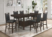 Prentiss Upholstered Counter Height Chair (Set of 2) Black and Cappuccino - National Warehouse Furniture (Buffalo, NY)