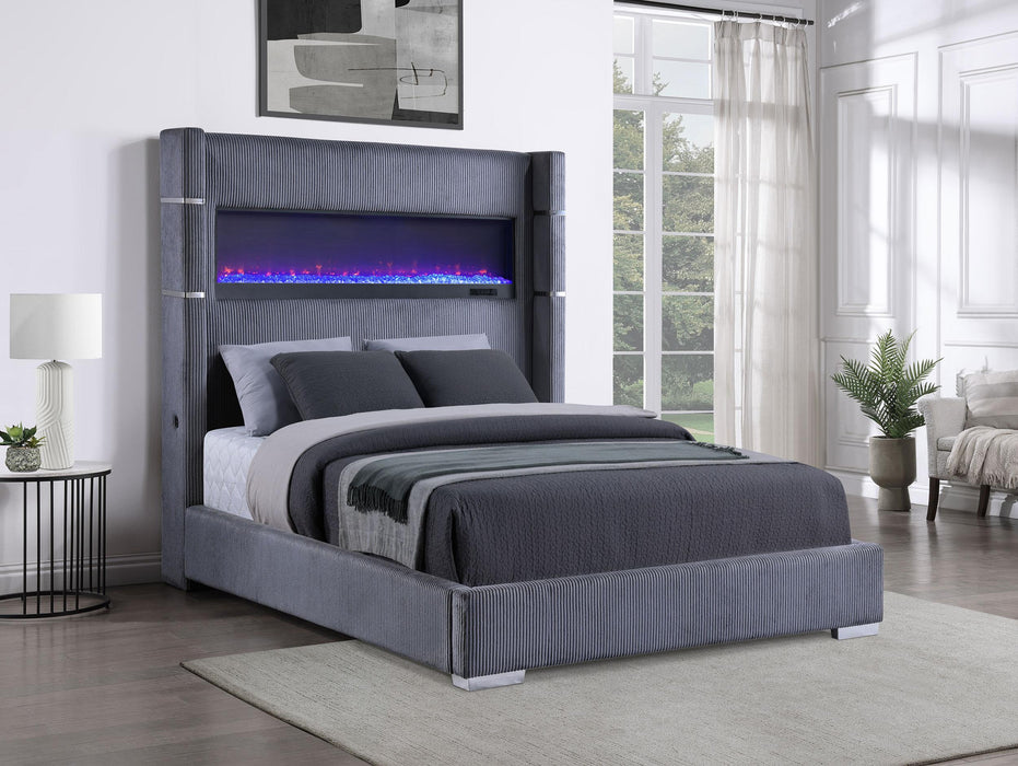 Tisdall California King, E.King & Queen Bed Grey, Black & Queen - National Warehouse Furniture (Buffalo, NY)
