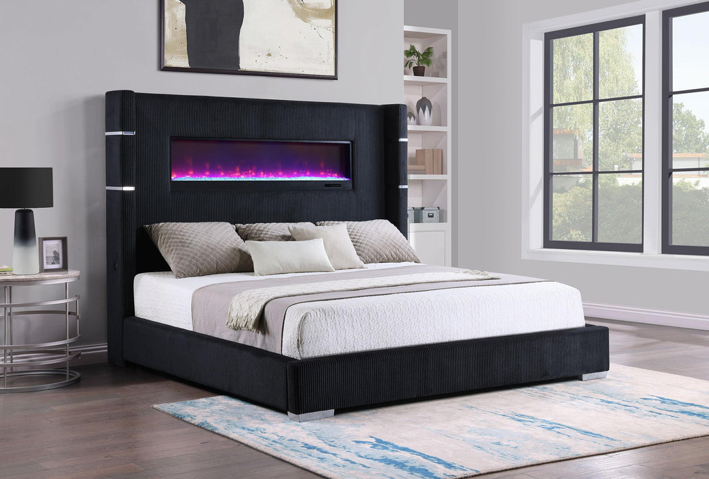 Tisdall California King, E.King & Queen Bed Grey, Black & Queen - National Warehouse Furniture (Buffalo, NY)