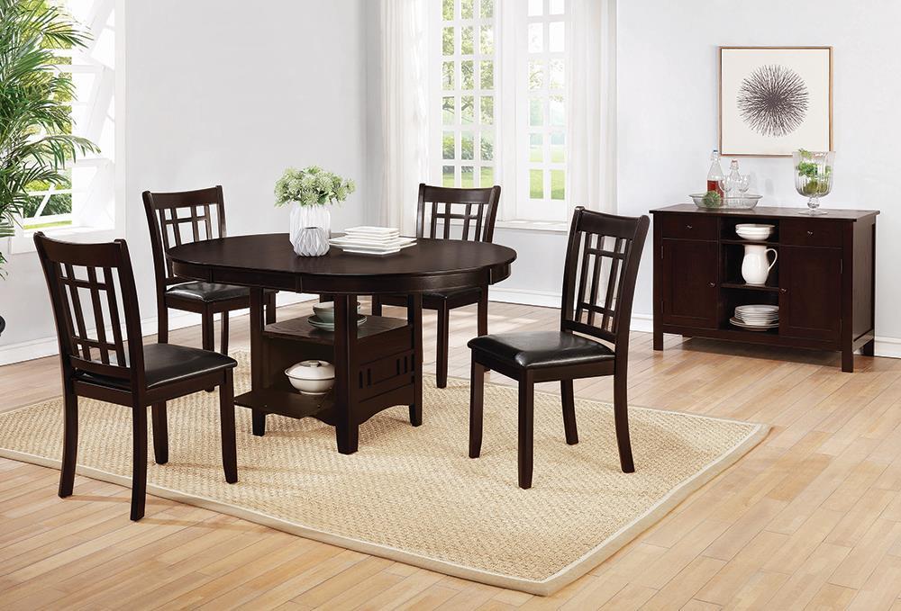 Lavon Padded Dining Side Chairs Espresso and Black (Set of 2) - National Warehouse Furniture (Buffalo, NY)