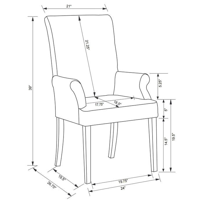 Herran Arm Chairs - National Warehouse Furniture (Buffalo, NY)