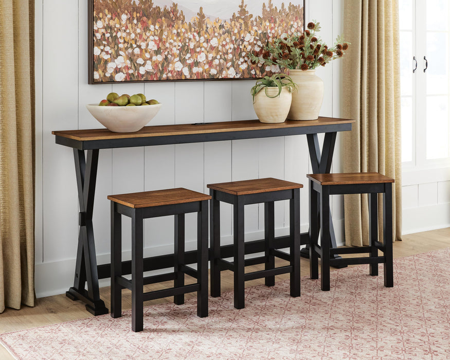 Wildenauer Counter Height Dining Table and 3 Barstools Set - National Warehouse Furniture (Buffalo, NY)