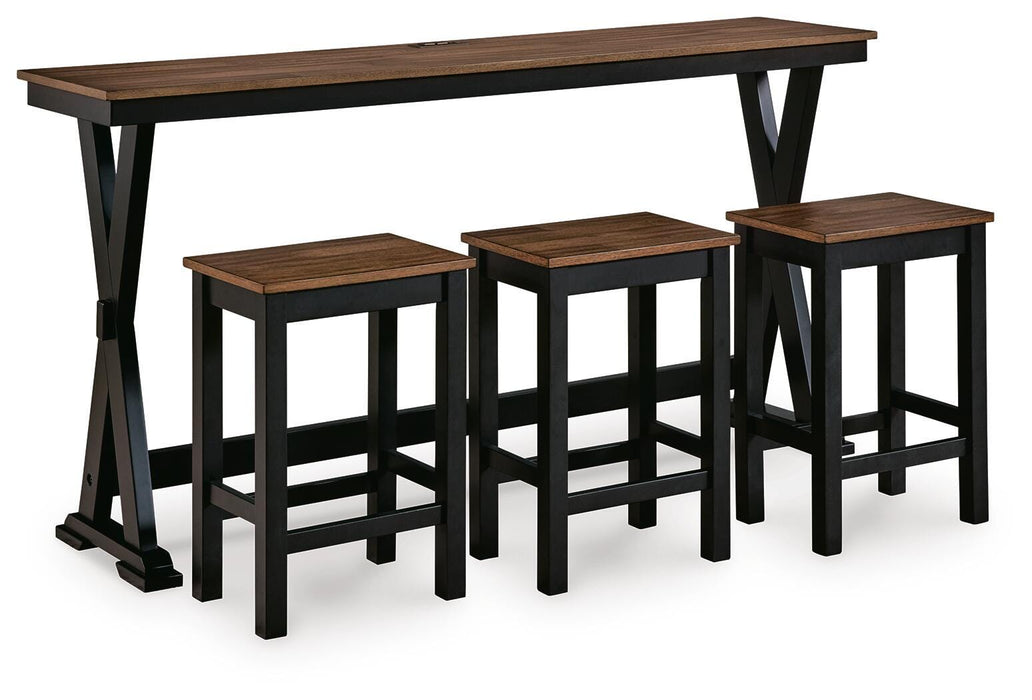Wildenauer Counter Height Dining Table and 3 Barstools Set - National Warehouse Furniture (Buffalo, NY)