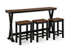 Wildenauer Counter Height Dining Table and 3 Barstools Set - National Warehouse Furniture (Buffalo, NY)