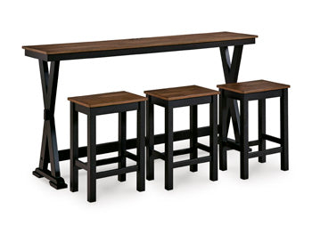 Wildenauer Counter Height Dining Table and 3 Barstools Set - National Warehouse Furniture (Buffalo, NY)