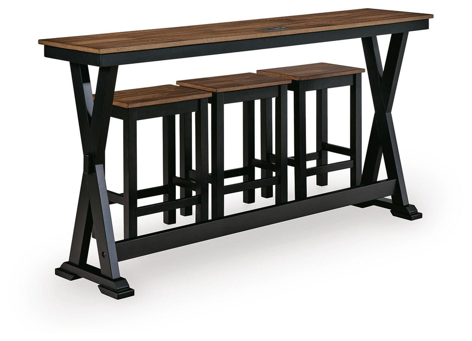 Wildenauer Counter Height Dining Table and 3 Barstools Set - National Warehouse Furniture (Buffalo, NY)