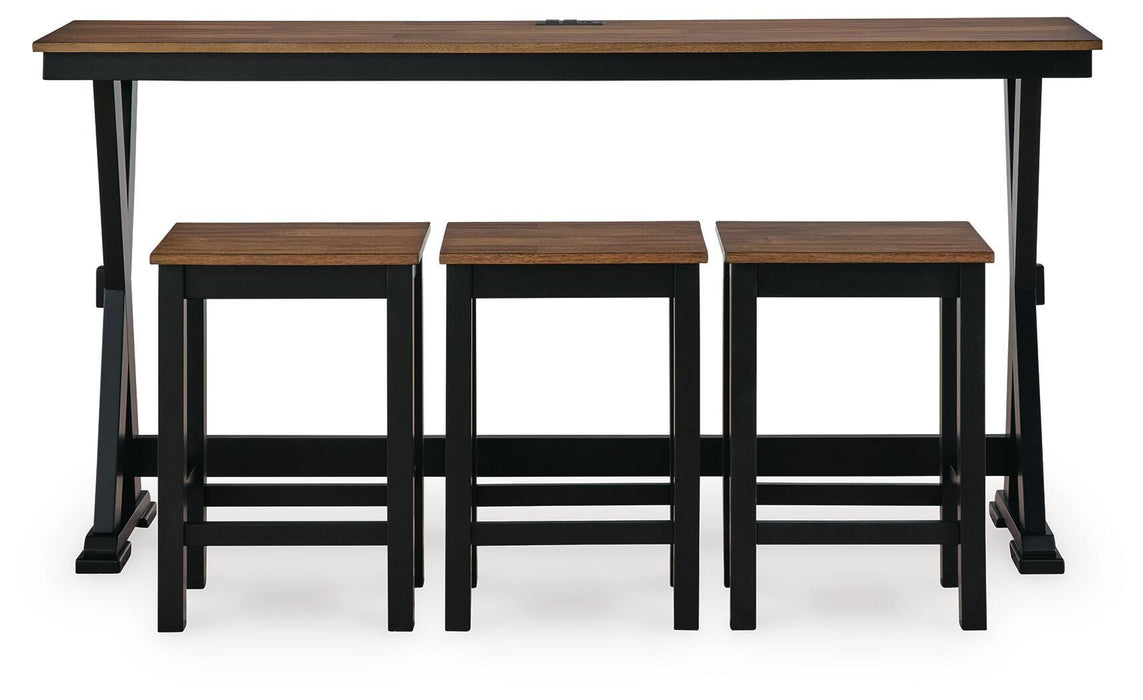 Wildenauer Counter Height Dining Table and 3 Barstools Set - National Warehouse Furniture (Buffalo, NY)