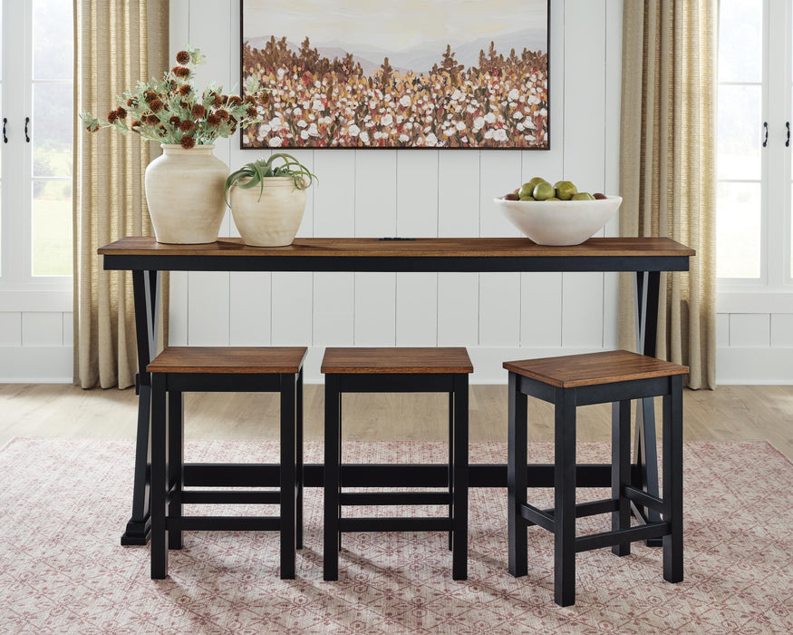Wildenauer Counter Height Dining Table and 3 Barstools Set - National Warehouse Furniture (Buffalo, NY)