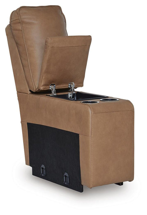 DeepWakes Reclining Sectional with Storage Console - National Warehouse Furniture (Buffalo, NY)