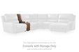 DeepWakes Reclining Sectional with Storage Console - National Warehouse Furniture (Buffalo, NY)