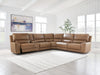 DeepWakes Reclining Sectional with Storage Console - National Warehouse Furniture (Buffalo, NY)