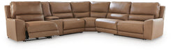 DeepWakes Reclining Sectional with Storage Console - National Warehouse Furniture (Buffalo, NY)