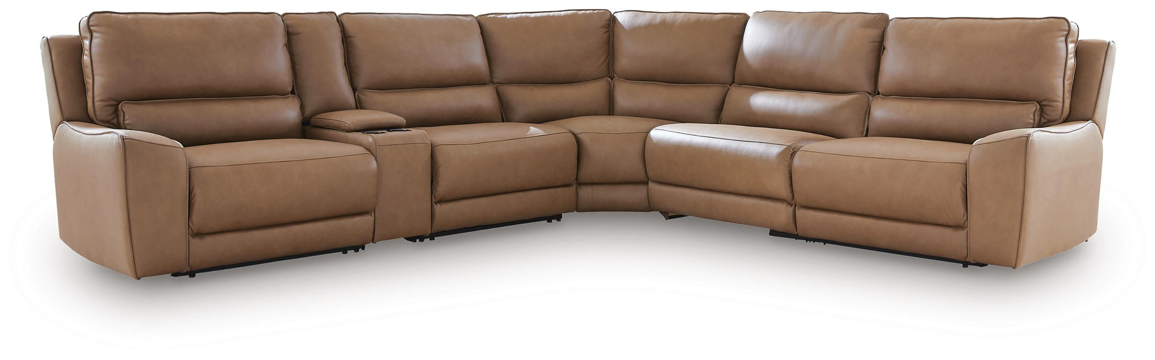DeepWakes Reclining Sectional with Storage Console - National Warehouse Furniture (Buffalo, NY)