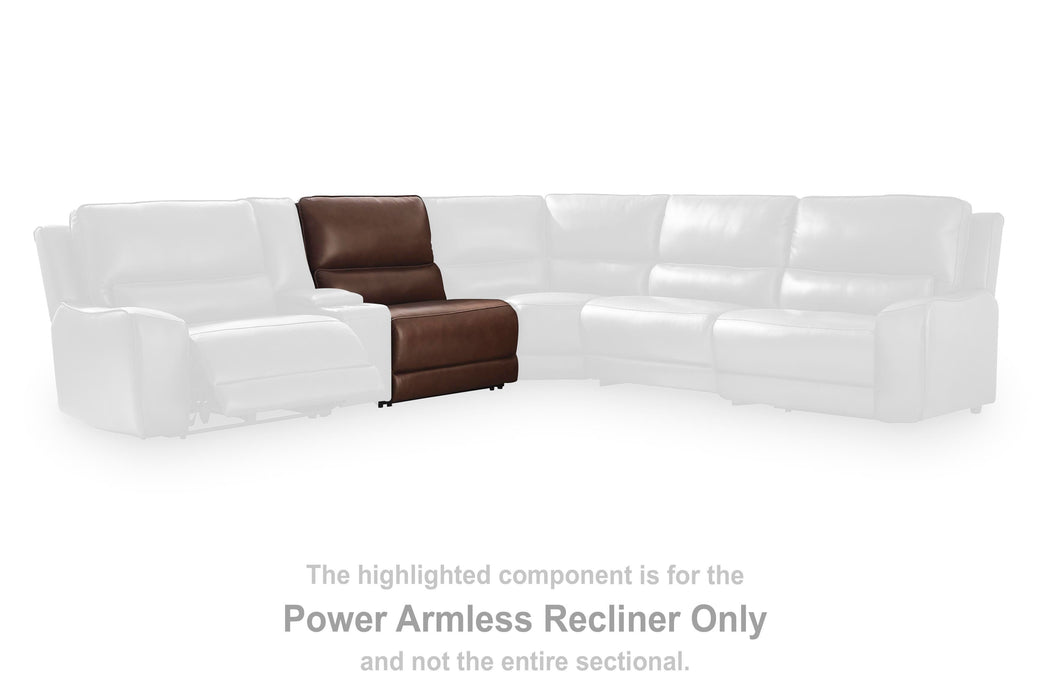 DeepWakes Reclining Sectional with Storage Console - National Warehouse Furniture (Buffalo, NY)