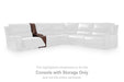 DeepWakes Reclining Sectional with Storage Console - National Warehouse Furniture (Buffalo, NY)