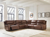 DeepWakes Reclining Sectional with Storage Console - National Warehouse Furniture (Buffalo, NY)