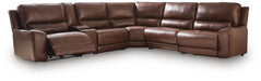 DeepWakes Reclining Sectional with Storage Console - National Warehouse Furniture (Buffalo, NY)
