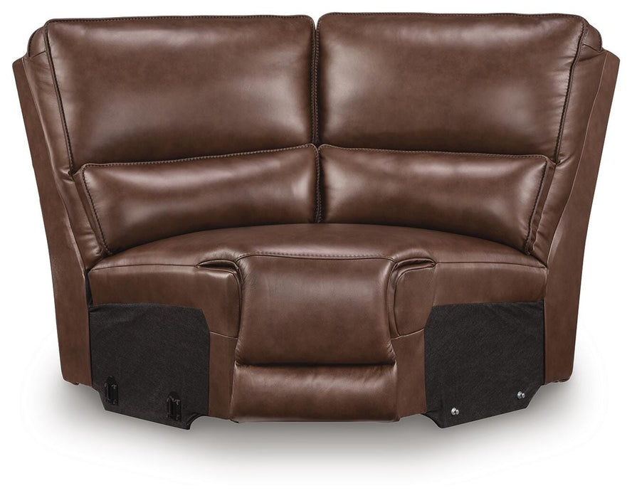 DeepWakes Reclining Sectional with Storage Console - National Warehouse Furniture (Buffalo, NY)