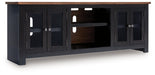 Wildenauer 76" TV Stand with Electric Fireplace - National Warehouse Furniture (Buffalo, NY)