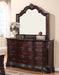 Crown Mark Furniture Sheffield Dresser Mirror in Dark Cherry - National Warehouse Furniture (Buffalo, NY)