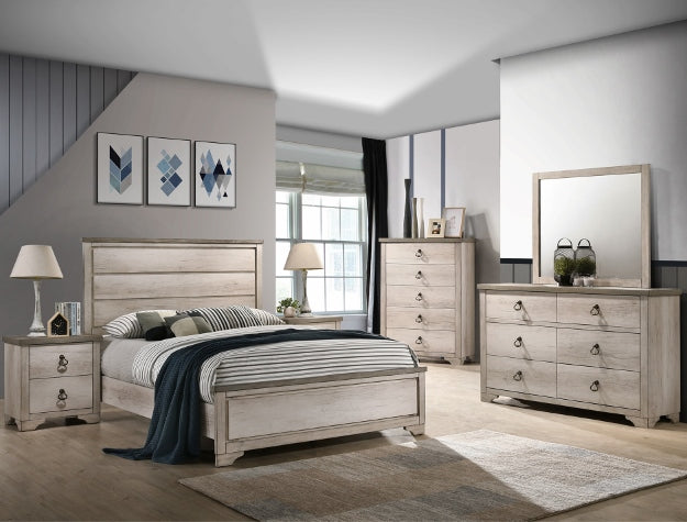 Crown Mark Patterson Mirror in Driftwood Grey - National Warehouse Furniture (Buffalo, NY)