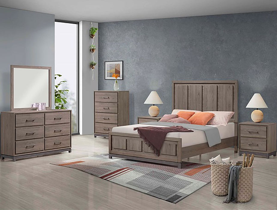 Crown Mark Furniture River Queen Panel Bed in Brown B3150-Q - National Warehouse Furniture (Buffalo, NY)