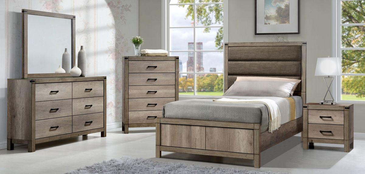 Crown Mark Furniture Matteo Twin Bed in Melamine - National Warehouse Furniture (Buffalo, NY)